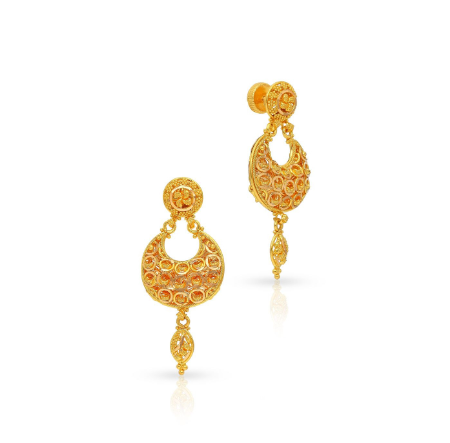 Golden Chandbali Earring - 1