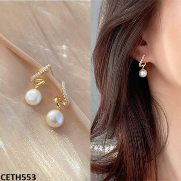 LSH Zigzag/Pearl Stud Tops Pair
