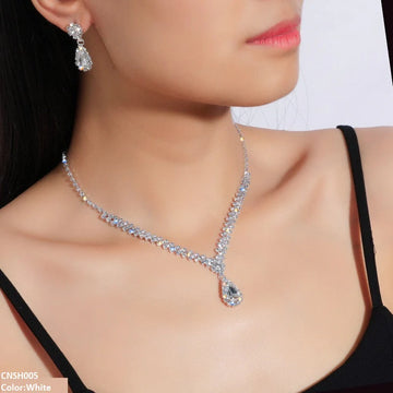 YJJ Flower Tear Necklace Set