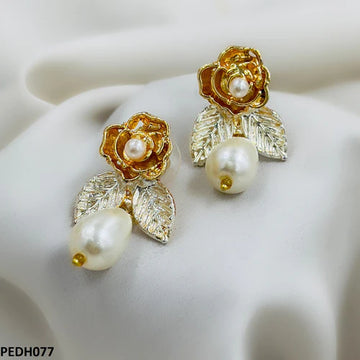 SDQ Flower/Pearl Drop Earring Pair