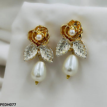SDQ Flower/Pearl Drop Earring Pair