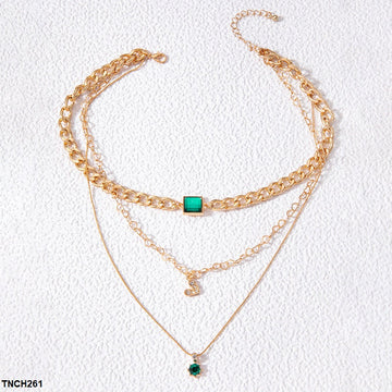 YYE Square/Heart Star Link Necklace